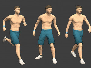 rigged lowpoly male character - max 3Dモデル