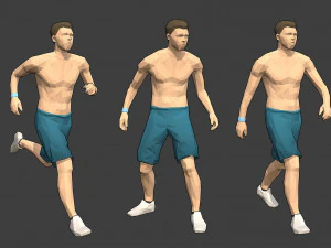 rigged lowpoly male character - max 3D Model