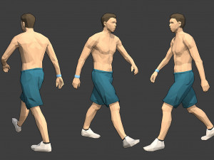 rigged lowpoly male character - max 3D Model