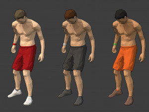 rigged lowpoly male character - max 3D Model