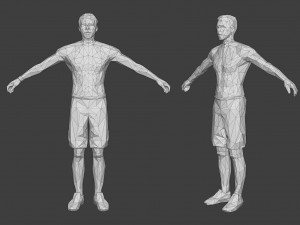 rigged lowpoly male character - max 3D Model