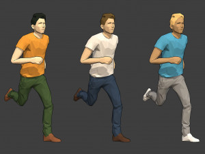 rigged lowpoly male character - tim Modelo 3D