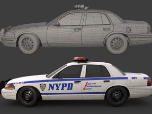 new york police car 3D Model