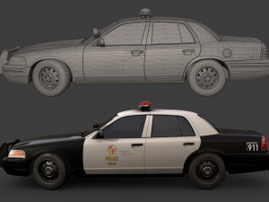 Los angeles police car 3D Model