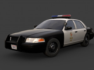 Los angeles police car 3D Model