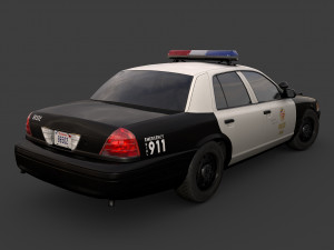 Los angeles police car 3D Model