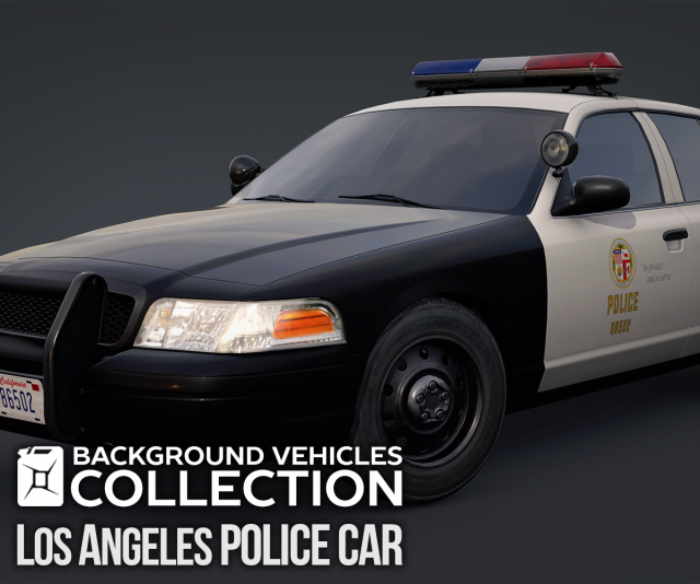 Los angeles police car 3D Model .c4d .max .obj .3ds .fbx .stl .blend 