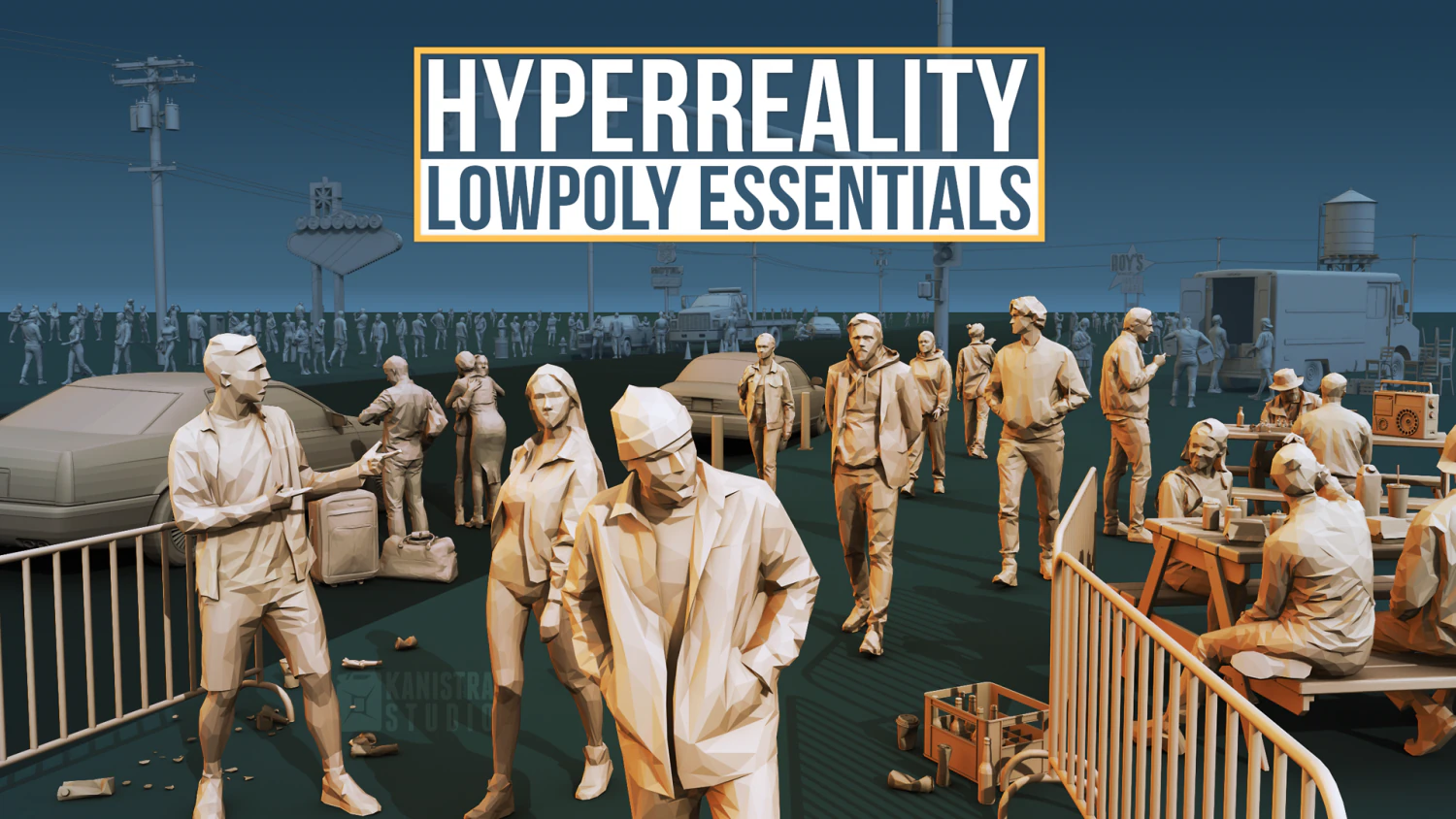 Hyperreality Lowpoly Essentials 3D Model .c4d .max .obj .3ds .fbx .stl .blend 