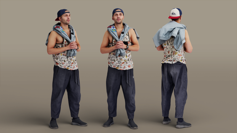 City Man Modèle 3D .c4d .max .obj .3ds .fbx .stl .blend