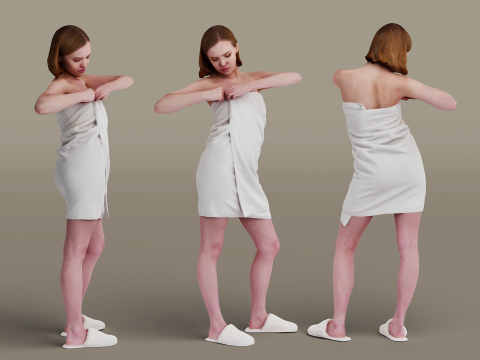 Girl in Towel 3D Model