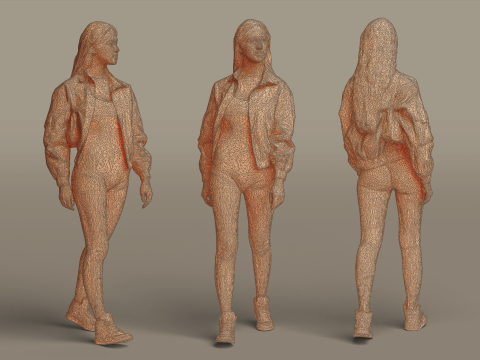 Girl in Nike Modelo 3D