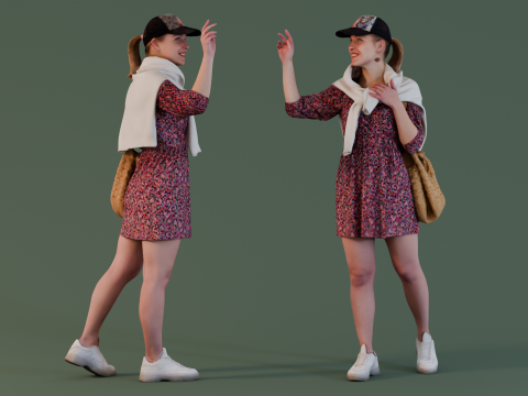 Floral Girl 3Dモデル