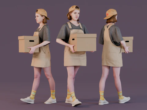 Kutulu Kız 3D Model