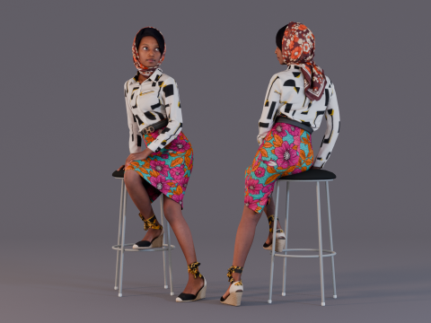 Elegant Woman 3D Model