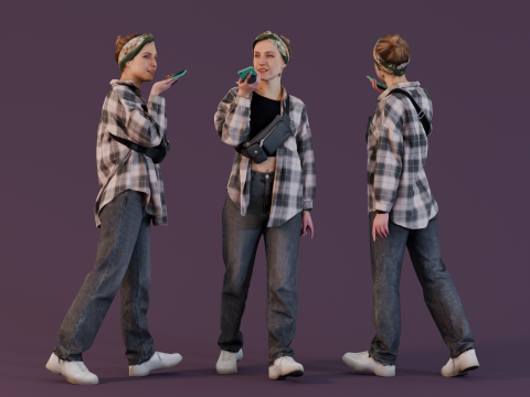 Just Idle Chit-Chatting 3Dモデル