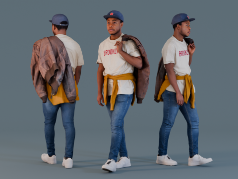 Buddy in the Brooklyn Is Walking 3D Model