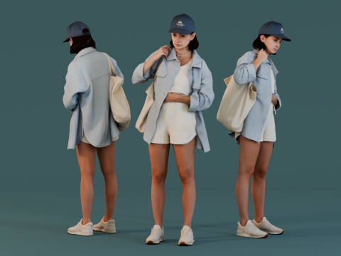 Summer Walk 3Dモデル