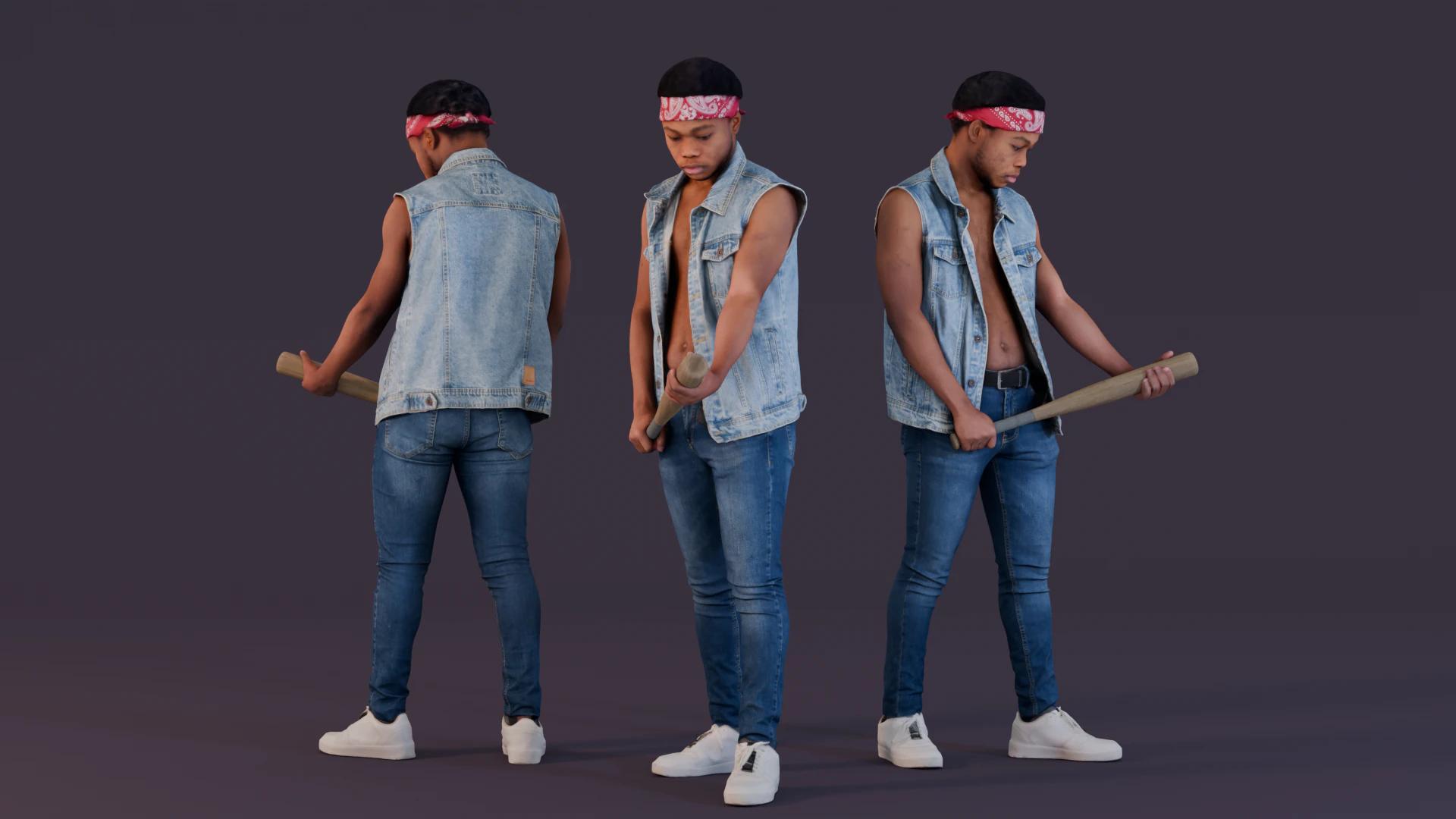 Urban Warrior Standing 3D Model .c4d .max .obj .3ds .fbx .stl .blend 