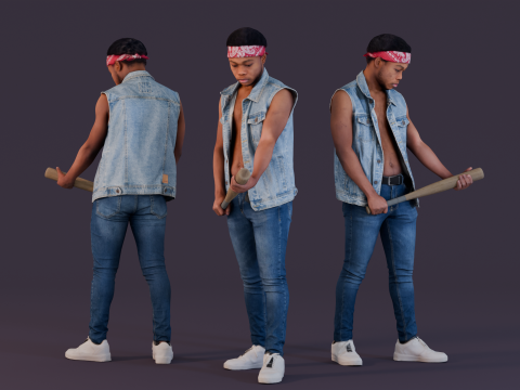 Urban Warrior Standing 3D Model