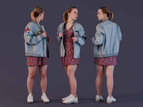 She Looked Around 3D Model