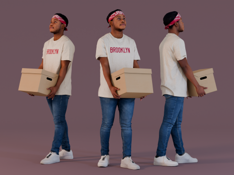 Buddy with Box 3D Model