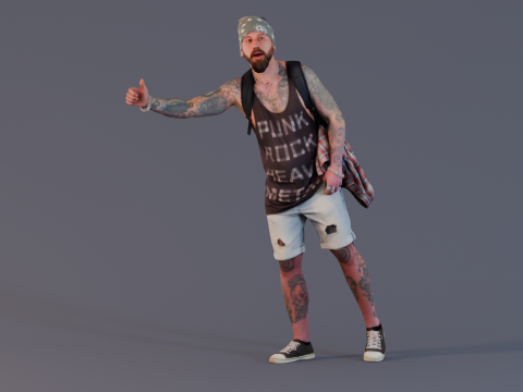 Hitchhiker GuyHitchhiker Guy 3Dモデル
