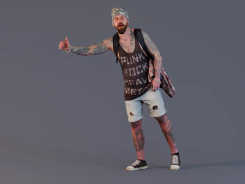 Caroneiro Gay Caroneiro Cara Modelo 3D