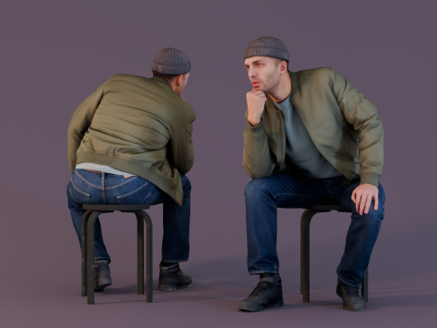 Modern Thinker 3Dモデル