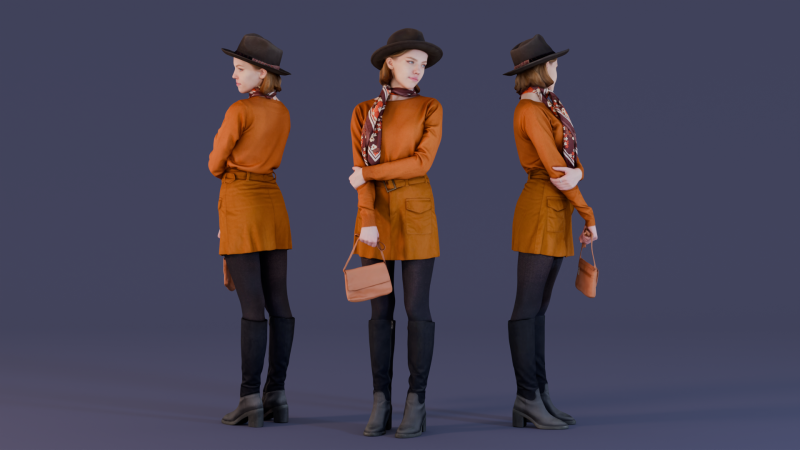 Broadway Lady Model 3D .c4d .max .obj .3ds .fbx .stl .blend