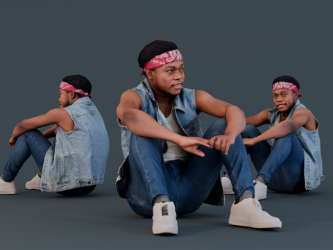 Streetwise Rest - Buddy Sitting 3D Model