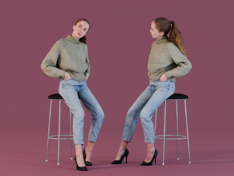 Knit and Denim 3Dモデル