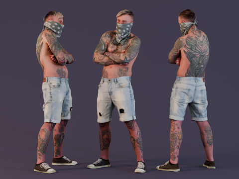 Tattooed Bully 3Dモデル