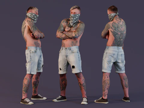 Tattooed Bully 3D Model