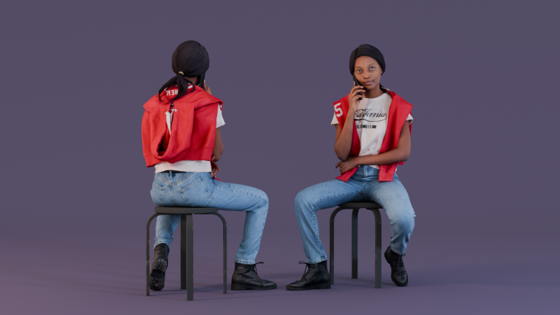 Casual Phone Chat 3D Модель .c4d .max .obj .3ds .fbx .stl .blend
