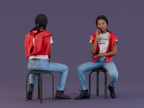Casual Phone Chat 3Dモデル
