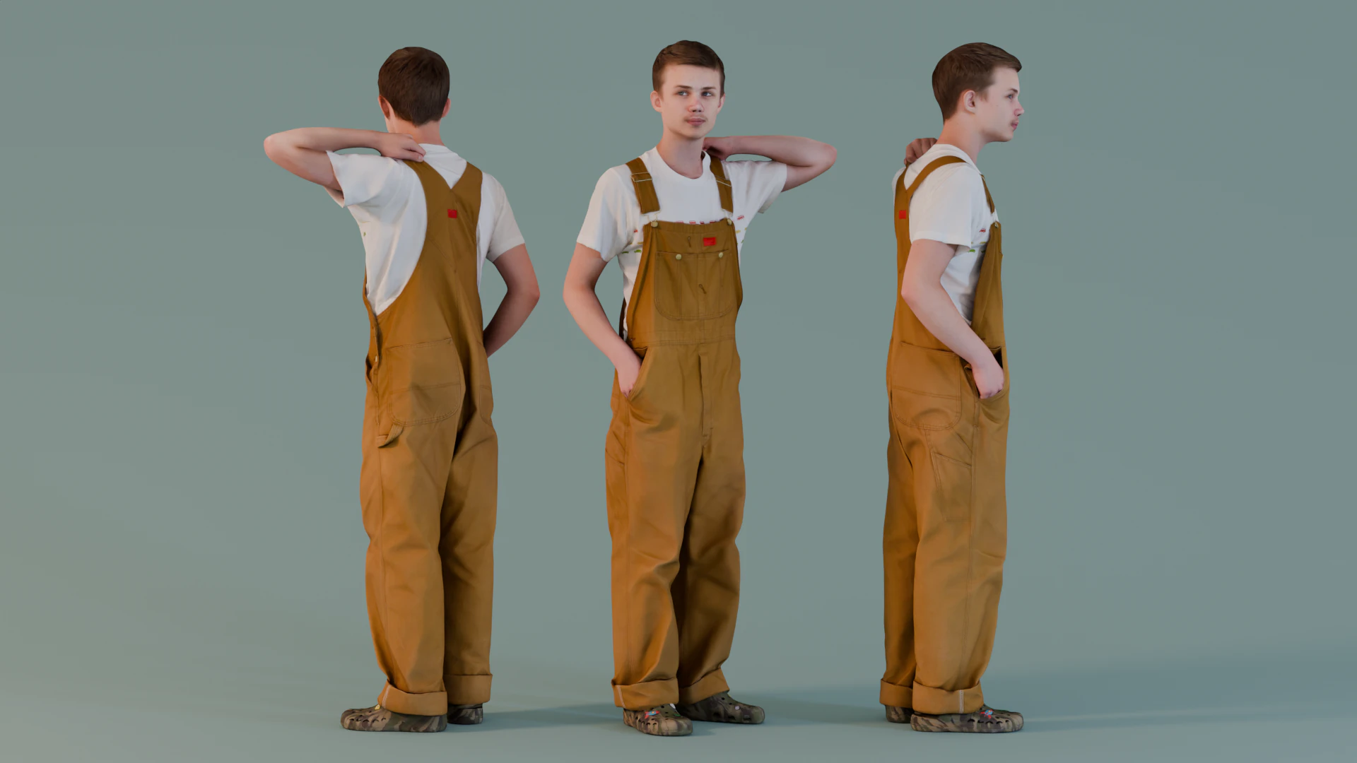 Young boy in jumpsuit 3D Model .c4d .max .obj .3ds .fbx .stl .blend 