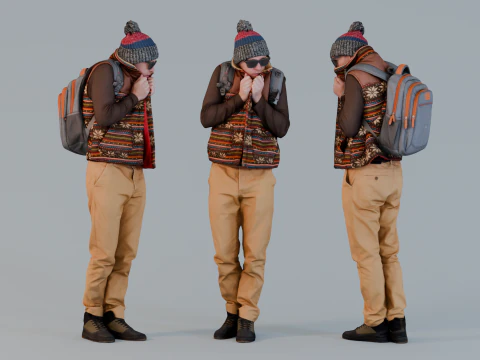 Замороженный парень 3D Модель