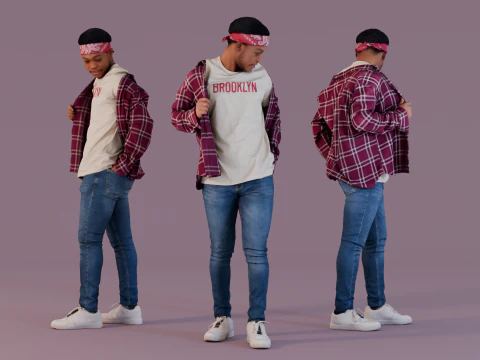 No bolso de tr&aacute;s Modelo 3D