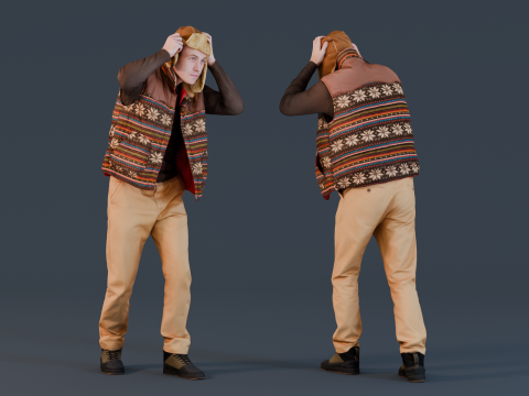Bear Vodka Balalaika 3Dモデル