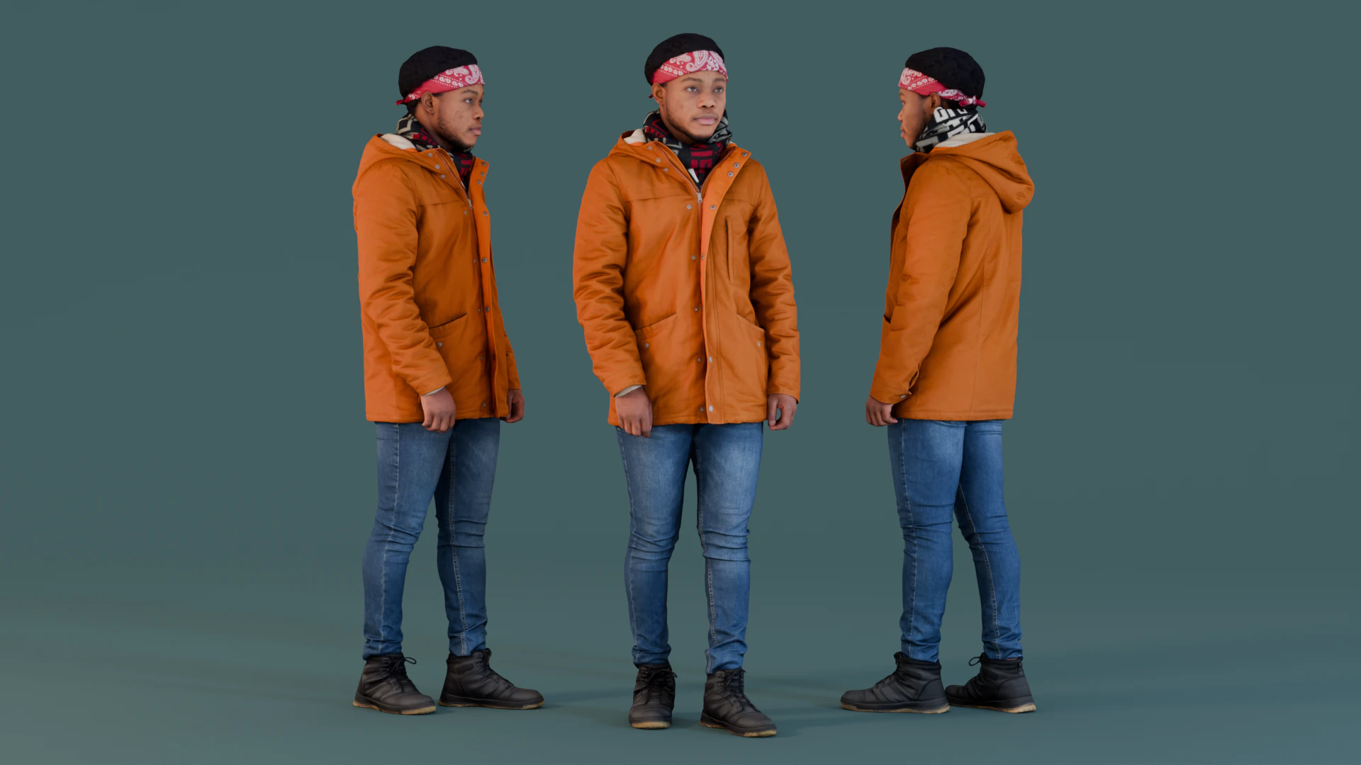 Buddy in a Scarf 3D Model .c4d .max .obj .3ds .fbx .stl .blend 