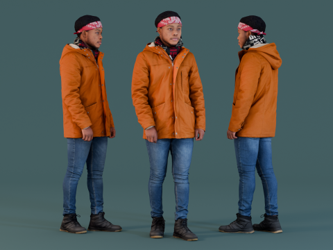 Buddy in a Scarf 3D Model