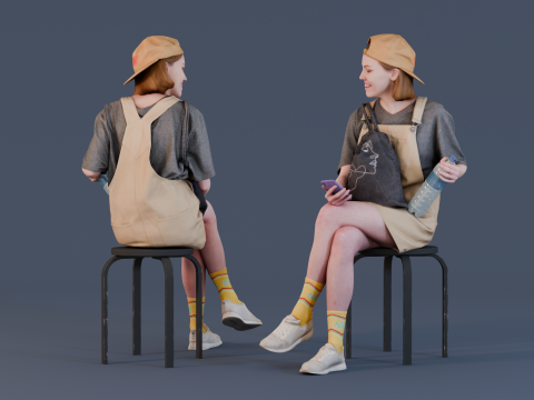 Smiling Girl 3D Model
