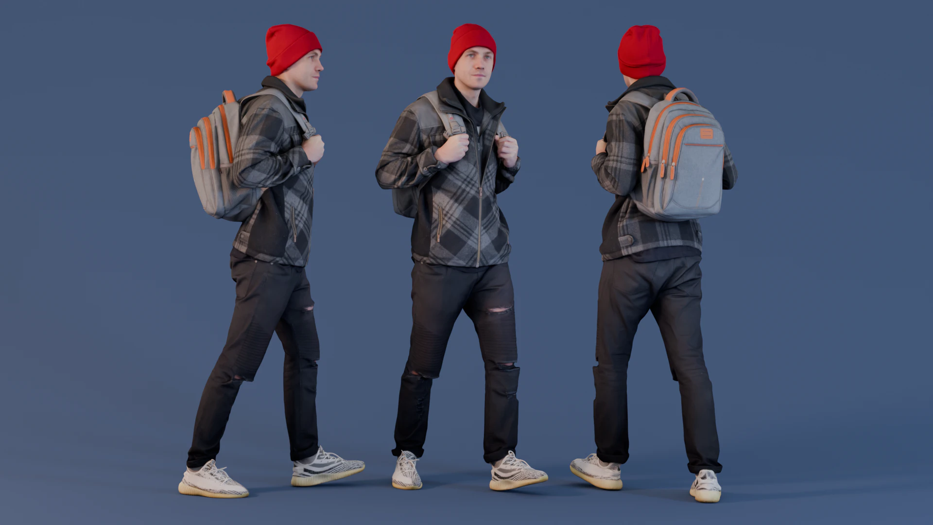 Student of Autumn Steps 3D Model .c4d .max .obj .3ds .fbx .stl .blend