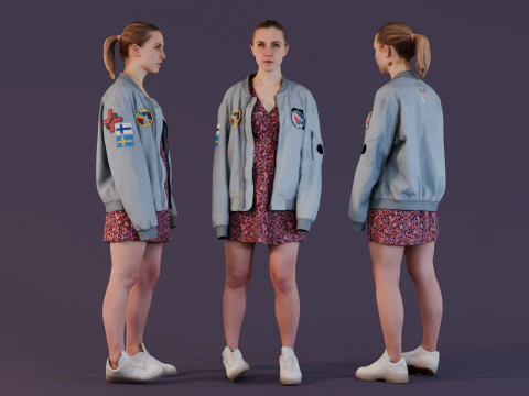 친구로 지내자 3D 모델