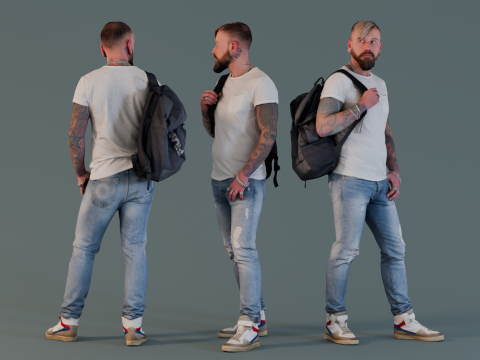 Modern Student 3Dモデル