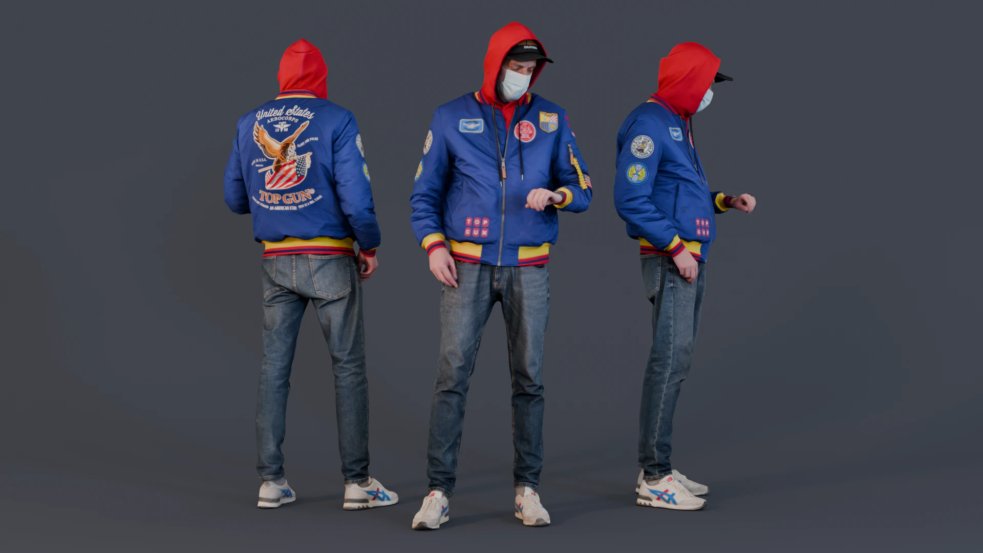 Cheeky Masked Guy 3D Model .c4d .max .obj .3ds .fbx .stl .blend