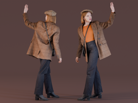 Retro Chic Urban Stroll 3D 模型