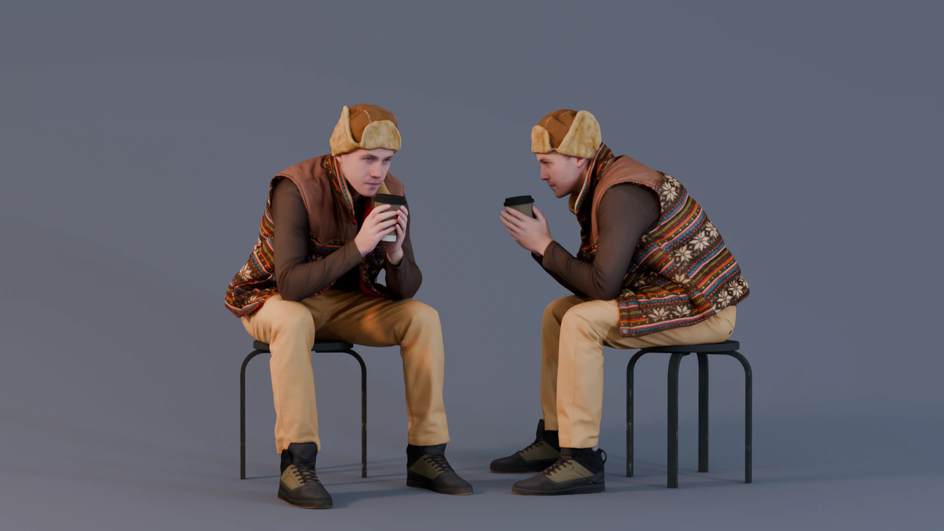 W&auml;rmender Kaffee 3D Modell .c4d .max .obj .3ds .fbx .stl .blend 