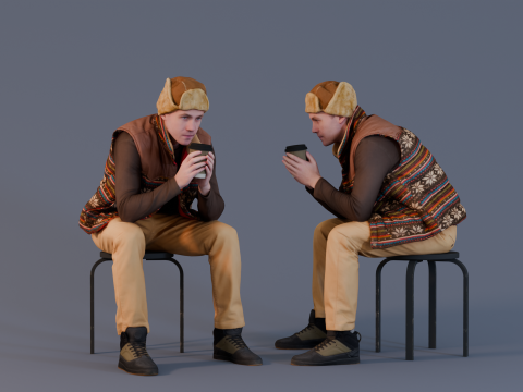 Warming Coffee 3Dモデル