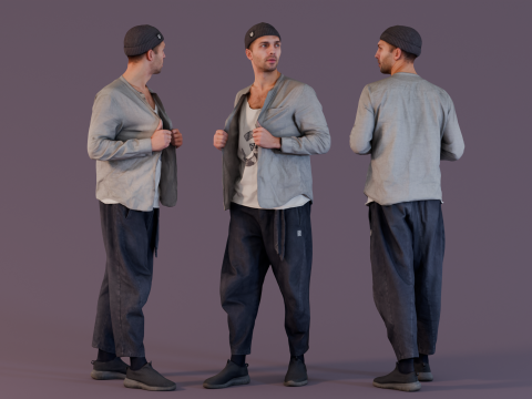 Keep Calm Urban Casual 3Dモデル